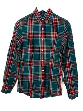 J. Crew Slim Flex Washed Tartan Shirt